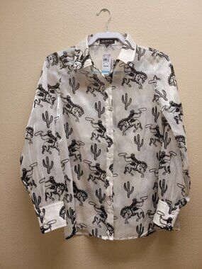 Western print blouse
